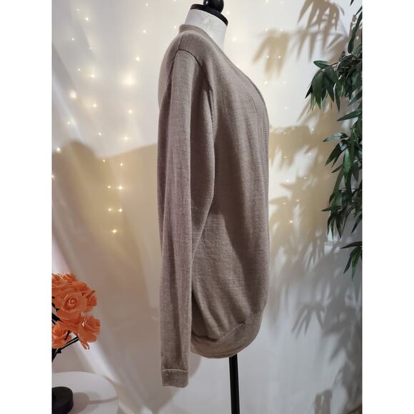 Coldwater Creek Wool Open Knit Cardigan Sweater Womens Size 2X Light Beige Tan - Picture 5 of 9